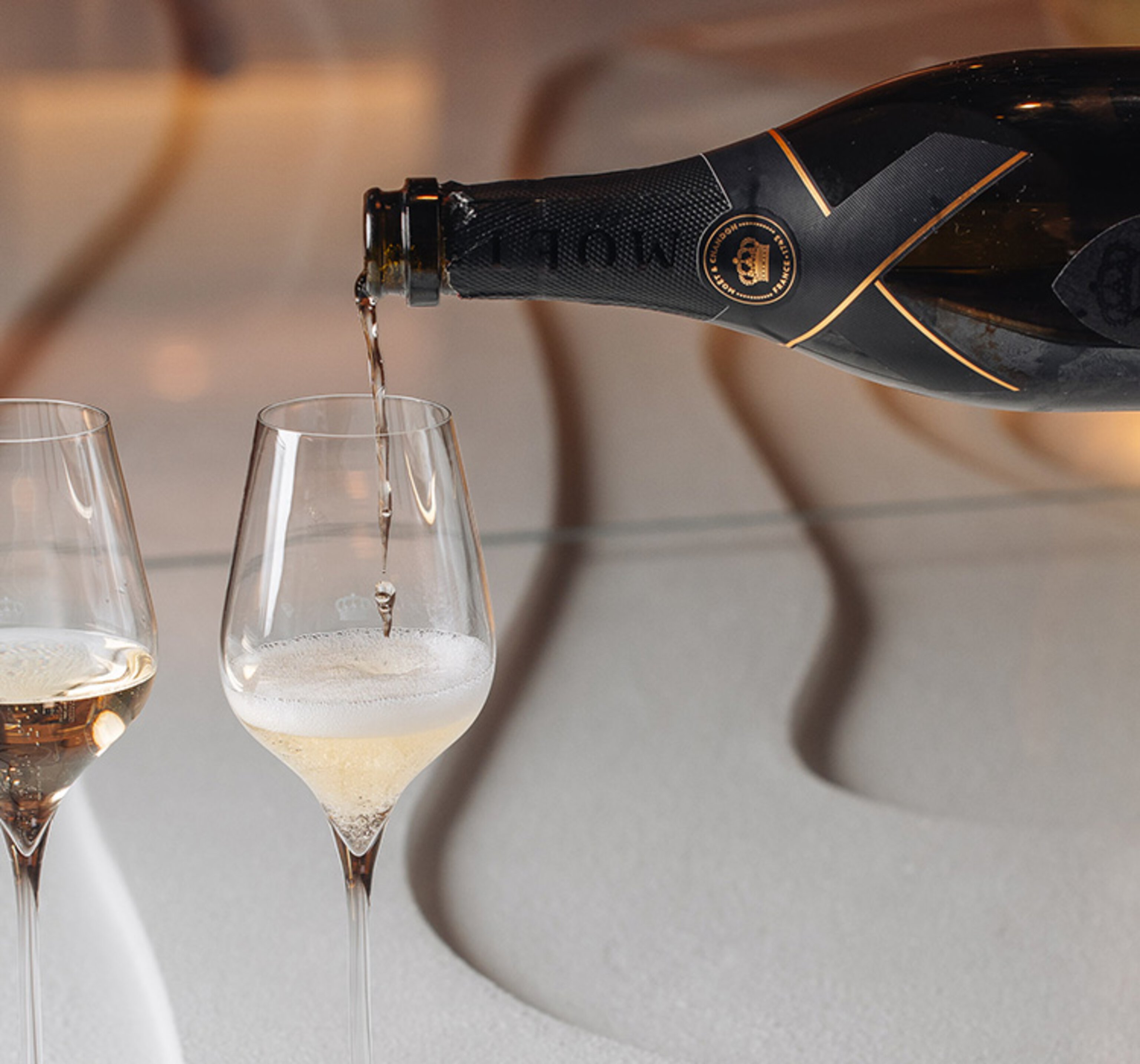 sachin and babi light blue dress Champagne Bar by VEUVE CLICQUOT