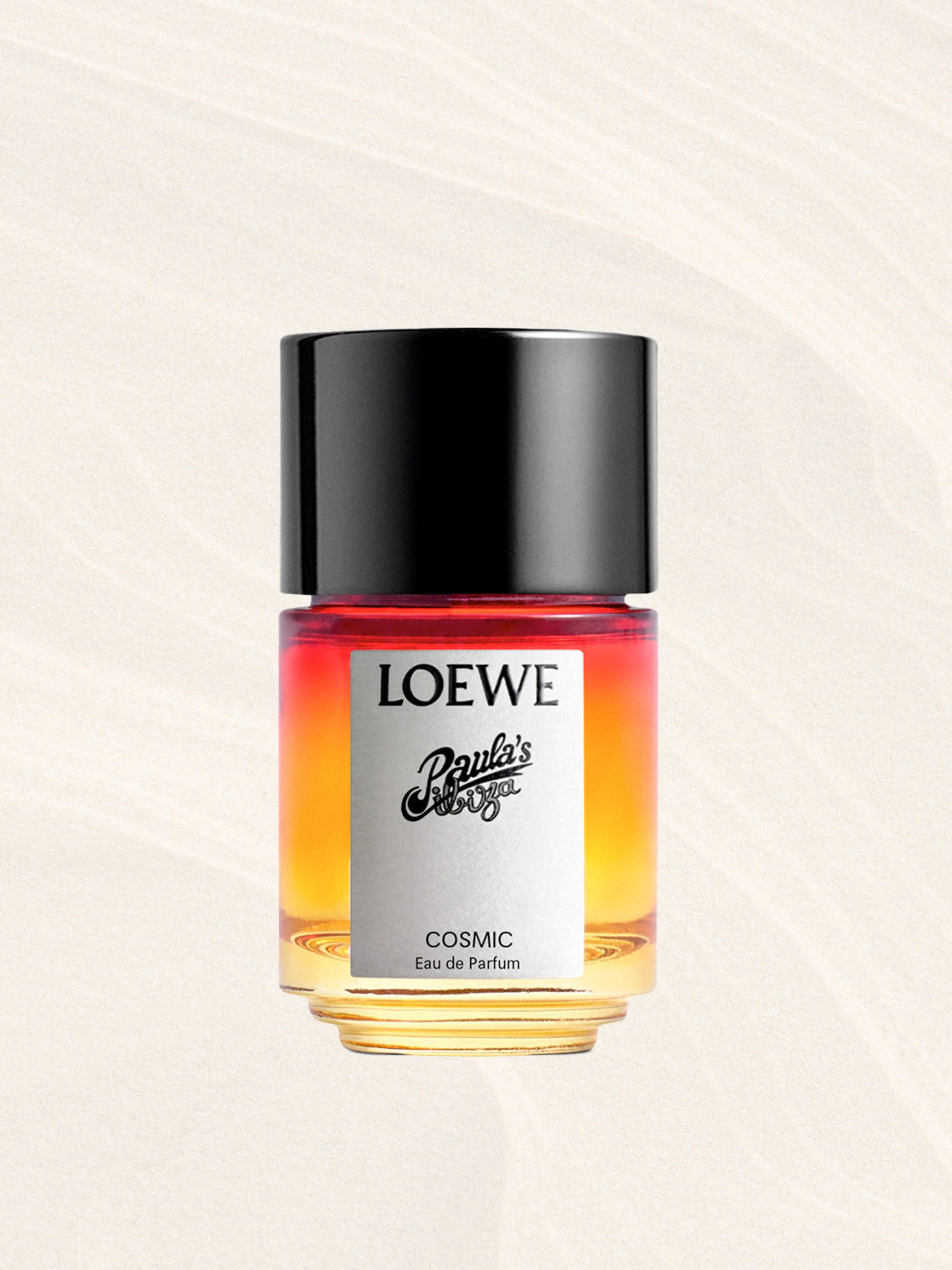 Loewe Paula’s Ibiza Cosmic in red and yellow glass bottle